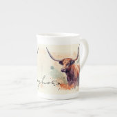 ロングホーン・ラブ専門マグカップ ボーンチャイナマグカップ (正面右)