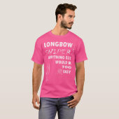 ロングボウ弓日本の射 Tシャツ (正面フル)