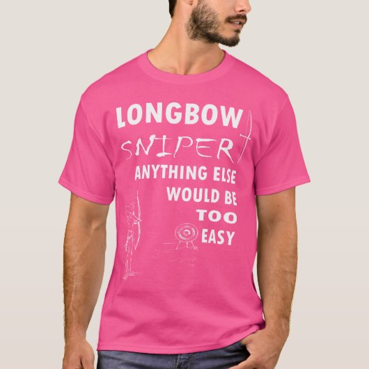 ロングボウ弓日本の射 Tシャツ (正面)