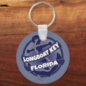 ロングボート鍵フロリダいかりスワールキーチェーン キーホルダー (正面)