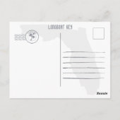 ロングボート鍵フロリダレトロサンセットデミダーズ60s ポストカード (裏面)