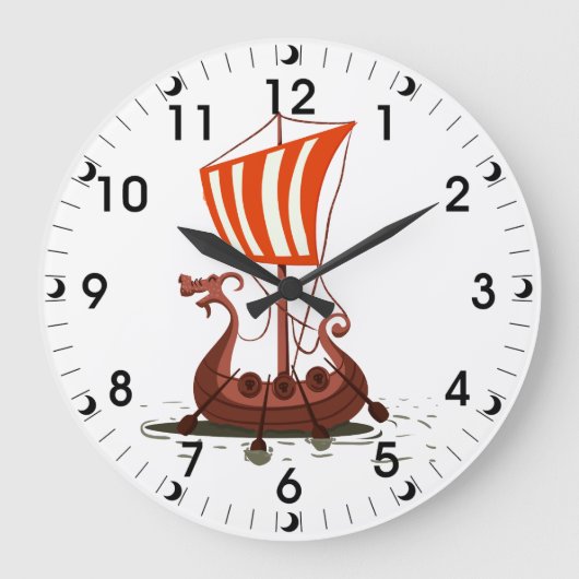 ロングボート ラージ壁時計 (正面)