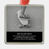 ロングボードやる気を起こさせる引用文 メタルオーナメント (正面)