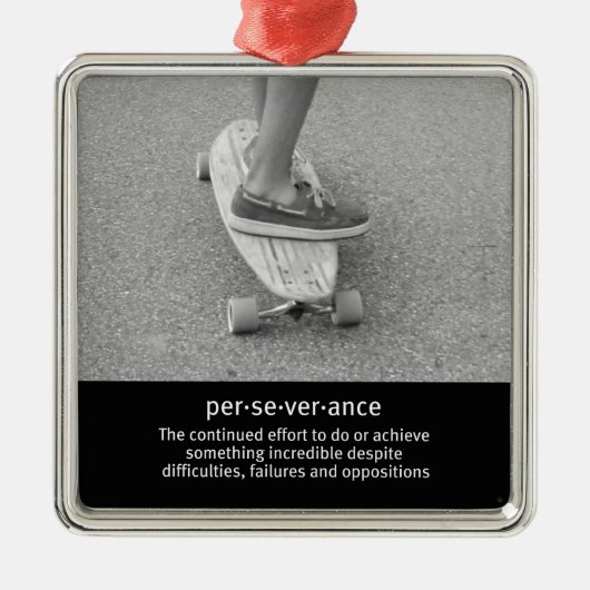 ロングボードやる気を起こさせる引用文 メタルオーナメント (正面)