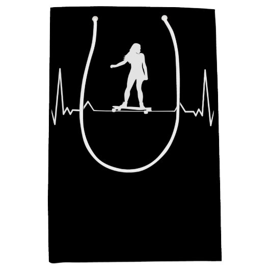 ロングボードガールハートビー ミディアムペーパーバッグ (正面)