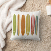 ロングボードサーフボードヴィンテージレトロスタイルサーフィン クッション (ブランケット)