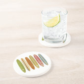 ロングボードサーフボードヴィンテージレトロスタイルサーフィン コースター (側面)