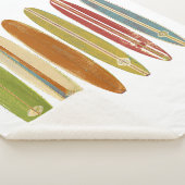 ロングボードサーフボードヴィンテージレトロスタイルサーフィン シェルパブランケット (3/4)