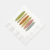 ロングボードサーフボードヴィンテージレトロスタイルサーフィン 縁ありランチョンナプキン (角)