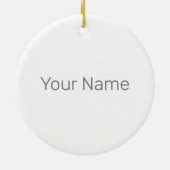 ロングボードレトロスケートボードヴィンテージスケーターデザイン セラミックオーナメント (裏面)