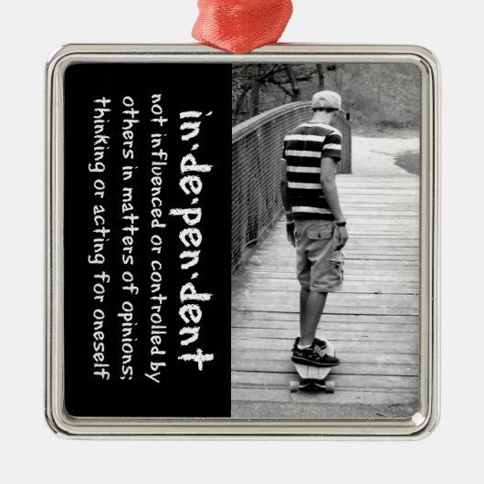 ロングボード独立 メタルオーナメント (正面)