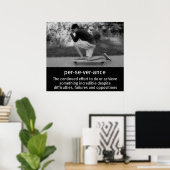 ロングボード祈りの言葉ポーズ ポスター (ホームオフィス)