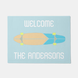 ロングボーパーソナライズされたドスケートボードスケートボーダー ドアマット