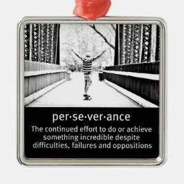 ロングボー10代のドに乗った少年 メタルオーナメント