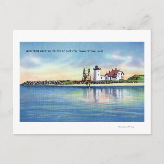 ロングポイントライトハウスのビュー ポストカード (正面)