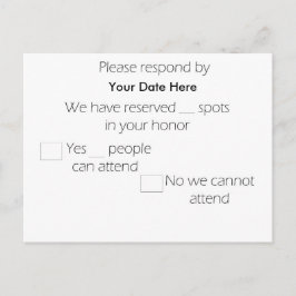 ロングポストカードRSVPカード インビテーションポストカード