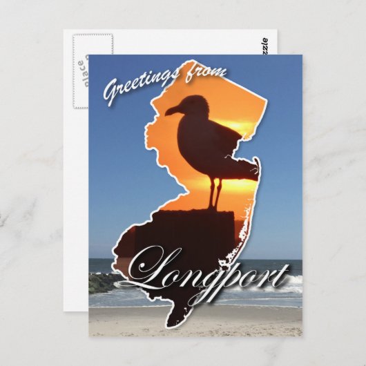 ロングポートからの挨拶 ポストカード (正面/裏面)