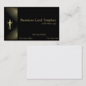 ロングマンロゴ – シンプル金ゴールドマン 名刺 (正面/裏面)