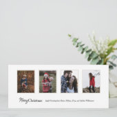 ロングミニマリストフォーフォトホリデークリスマスカード シーズンカード (スタンド正面)