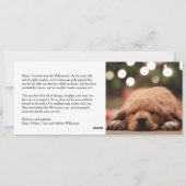 ロングミニマリストフォーフォトホリデークリスマスカード シーズンカード (裏面)