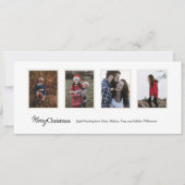 ロングミニマリストフォーフォトホリデークリスマスカード シーズンカード (正面)