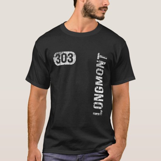 ロングモントコロラド303市外局番 Tシャツ (正面)