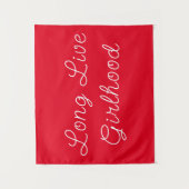 ロングライブガールフールルームプレイルームレッド子供部屋ウォール タペストリー (正面)