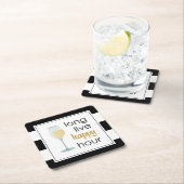 ロングライブハッピーアワーおもしろい引用文 スクエアペーパーコースター (インサイチュ)