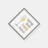 ロングライブハッピーアワーおもしろい引用文 スタンダードカクテルナプキン (角)