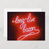 ロングライブベーコンネオンサイン、ベーコン恋人 ポストカード (正面/裏面)