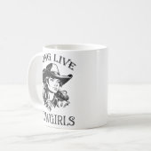 ロングライブ女性のカーボーイカントリーウェスタン女性のカーボーイ コーヒーマグカップ (正面左)
