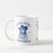 ロングライブ女性のカーボーイマグウェスタンロデオエステティック コーヒーマグカップ (左)