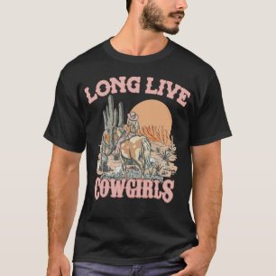 ロングライブ女性のカーボーイ作物,国 Tシャツ