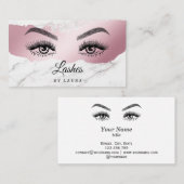 ロングラッシュエクステンションのメイクアップアーティスト美しい目 名刺 (正面/裏面)