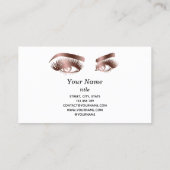 ロングラッシュエクステンションメイクアップアーティストバラ金ゴールド 名刺 (裏面)