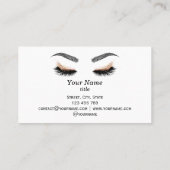 ロングラッシュエクステンションメイクアップアーティスト名刺 名刺 (裏面)