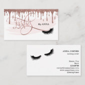 ロングラッシュエクステンションメイクアップアーティスト美しいサロン 名刺 (正面/裏面)