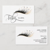 ロングラッシュエクステンションメイクアップアーティスト美しいサロン 名刺 (正面/裏面)