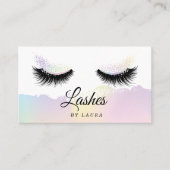 ロングラッシュエクステンション化粧アーティストホログラフィー 名刺 (正面)