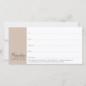 ロングラッシュギフト証明書ベージュクリーム サンキューカード (裏面)