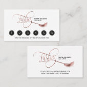 ロングラッシュ&ブローズメイクアップアーティストバラ金ゴールド ロイヤリティカード (正面/裏面)