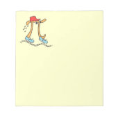 ロングランニングのPi - おもしろい Math Pi Guy Notepad ノートパッド (正面)