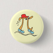 ロングランニングのPi - Piガイおもしろいボタン 缶バッジ (正面)