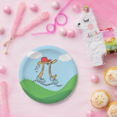 ロングランニング紙のパイおもしろい- Piガイプレート ペーパープレート (パーティー)