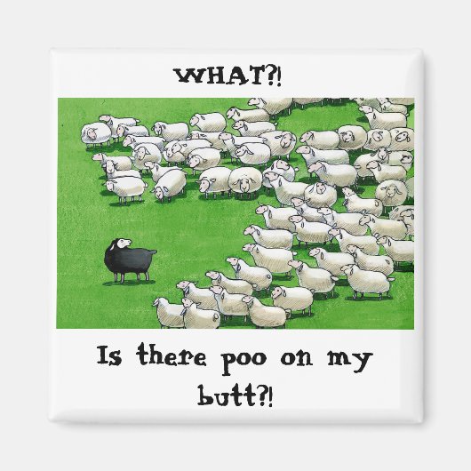 ロングラ失ったム：スティッキーお尻マグネット マグネット (正面)