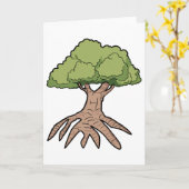 ロングルーツグリーティングカード付きツリー カード (黄色い花)