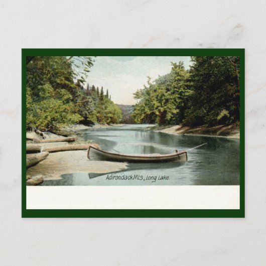 ロングレイク、アディロンドラック山脈、NY 1906ヴィンテージ ポストカード (正面)