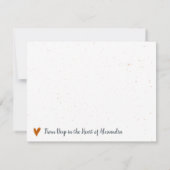 ロングロングバーンドオレンジホームスイートホーム – テキサス州 ノートカード (裏面)