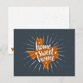 ロングロングバーンドオレンジホームスイートホーム – テキサス州 ノートカード (正面/裏面)