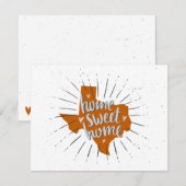 ロングロングバーンドオレンジホームスイートホーム – テキサス州 ノートカード (正面/裏面)